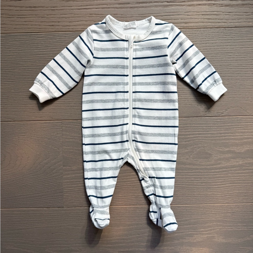 Firsts by Petit Lem Striped Baby Footie